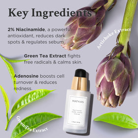MATKAS applying serum to cheek demonstrating absorption and calming benefit