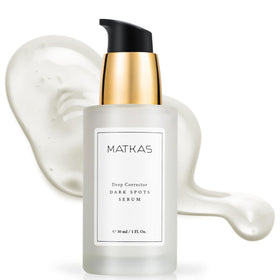 MATKAS front packaging showing bottle and box, highlights brightening benefit