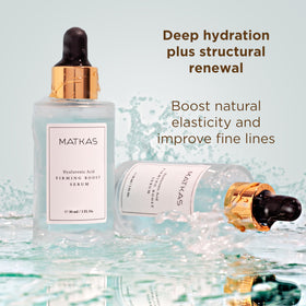 MATKAS serum texture on fingertip highlighting lightweight, non-greasy feel