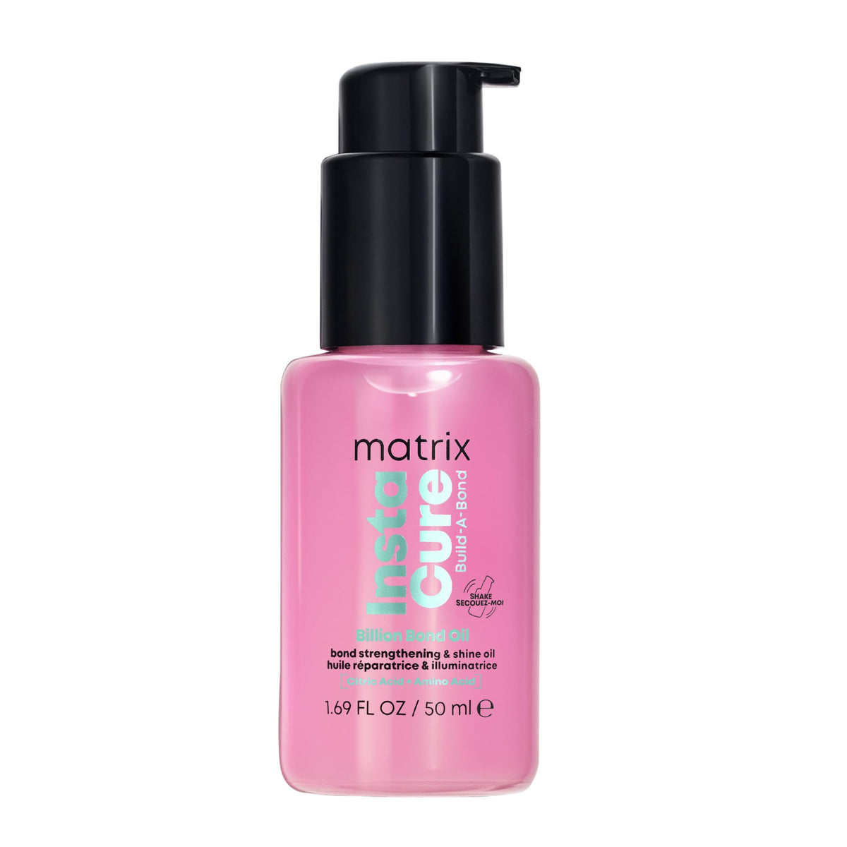 Matrix Instacure bottle front view showing 50ml size and professional repair benefit