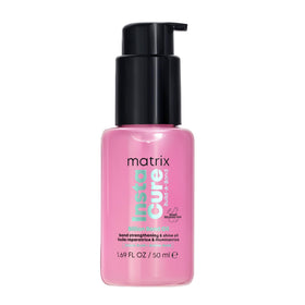 Matrix Instacure bottle front view showing 50ml size and professional repair benefit
