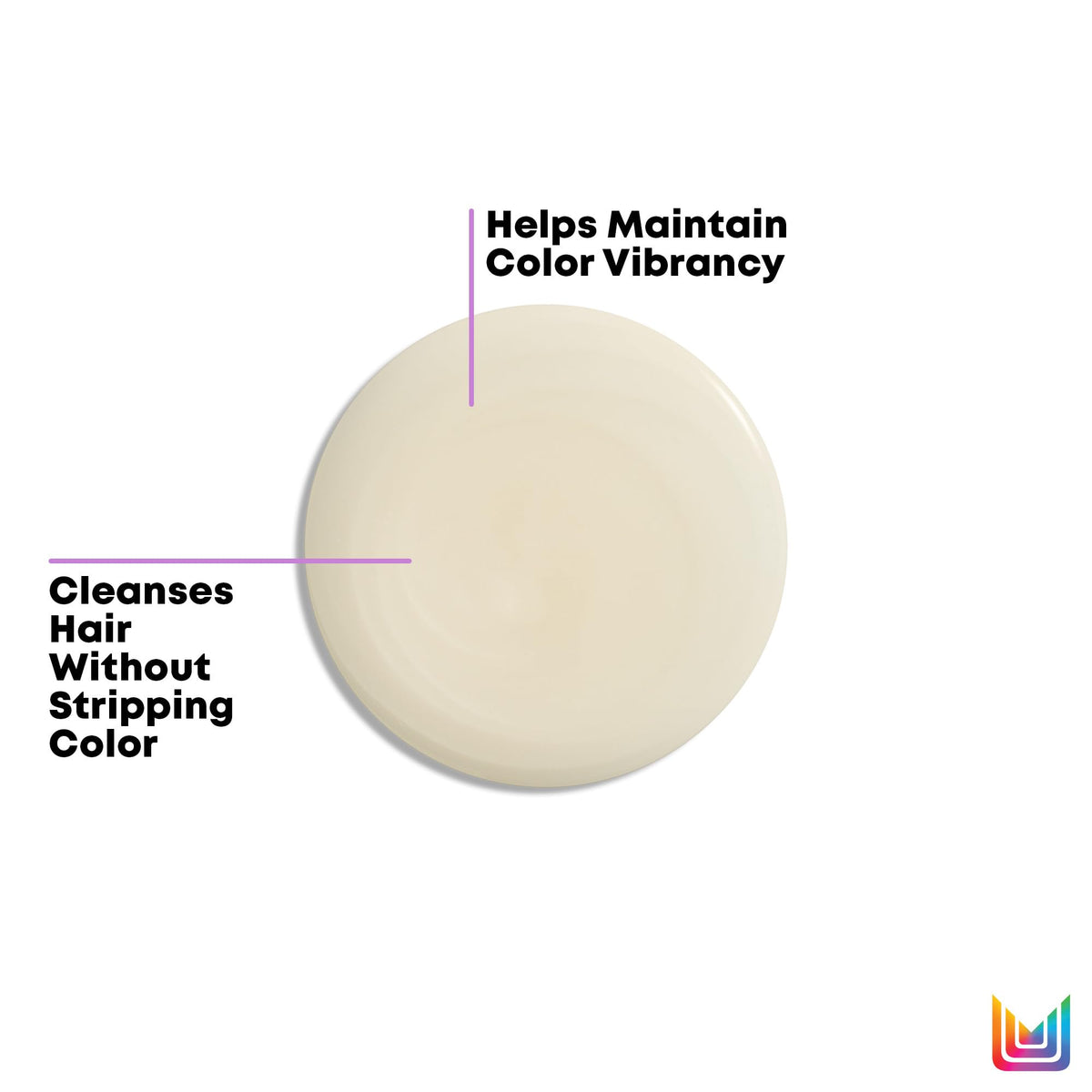 MATRIX shampoo in hand demonstrating lightweight lather and gentle cleanse benefit