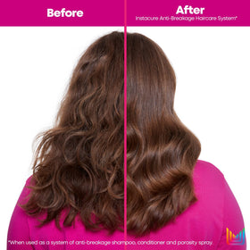 MATRIX applying conditioner to damp hair for improved manageability
