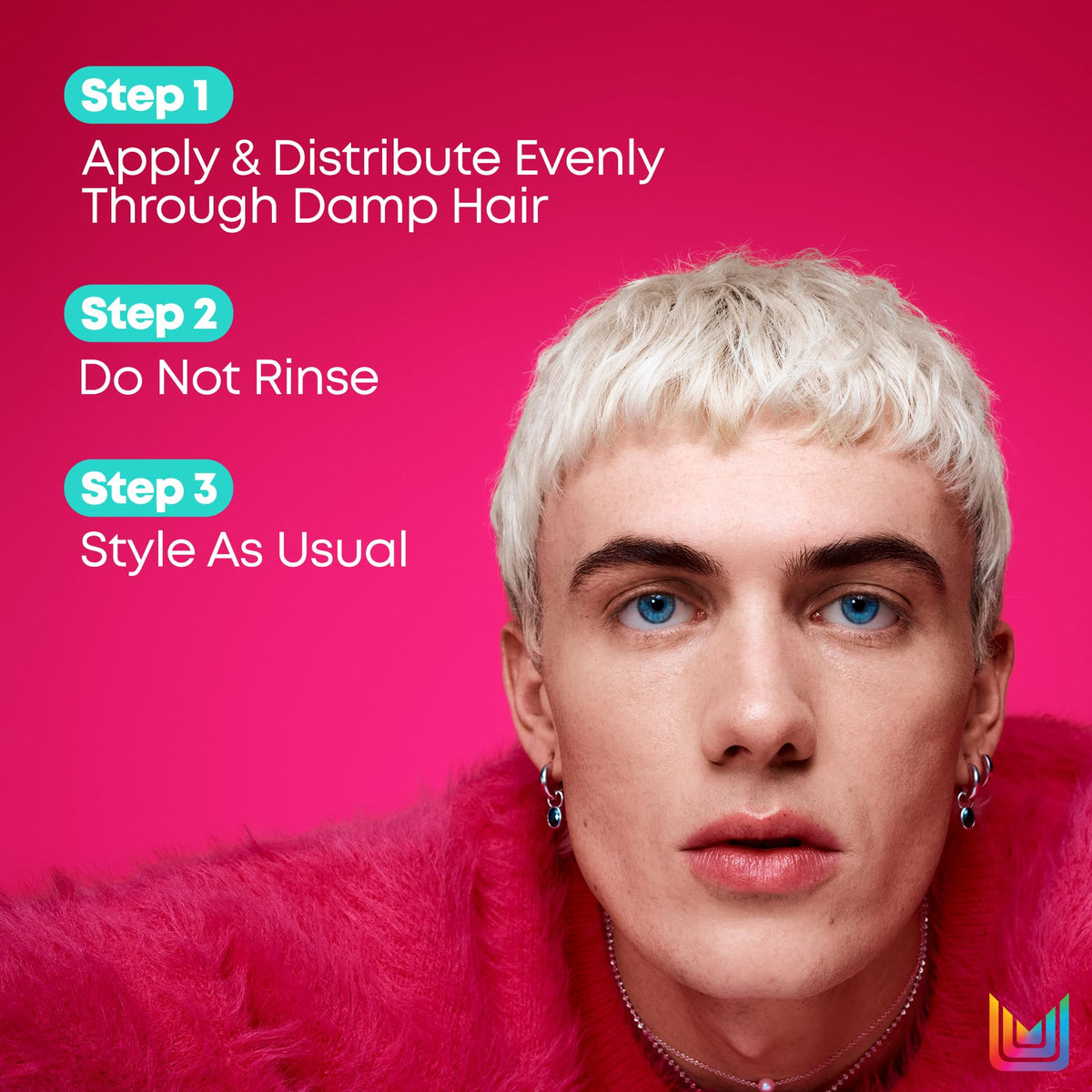 MATRIX applied before blow-dry protecting hair from heat damage