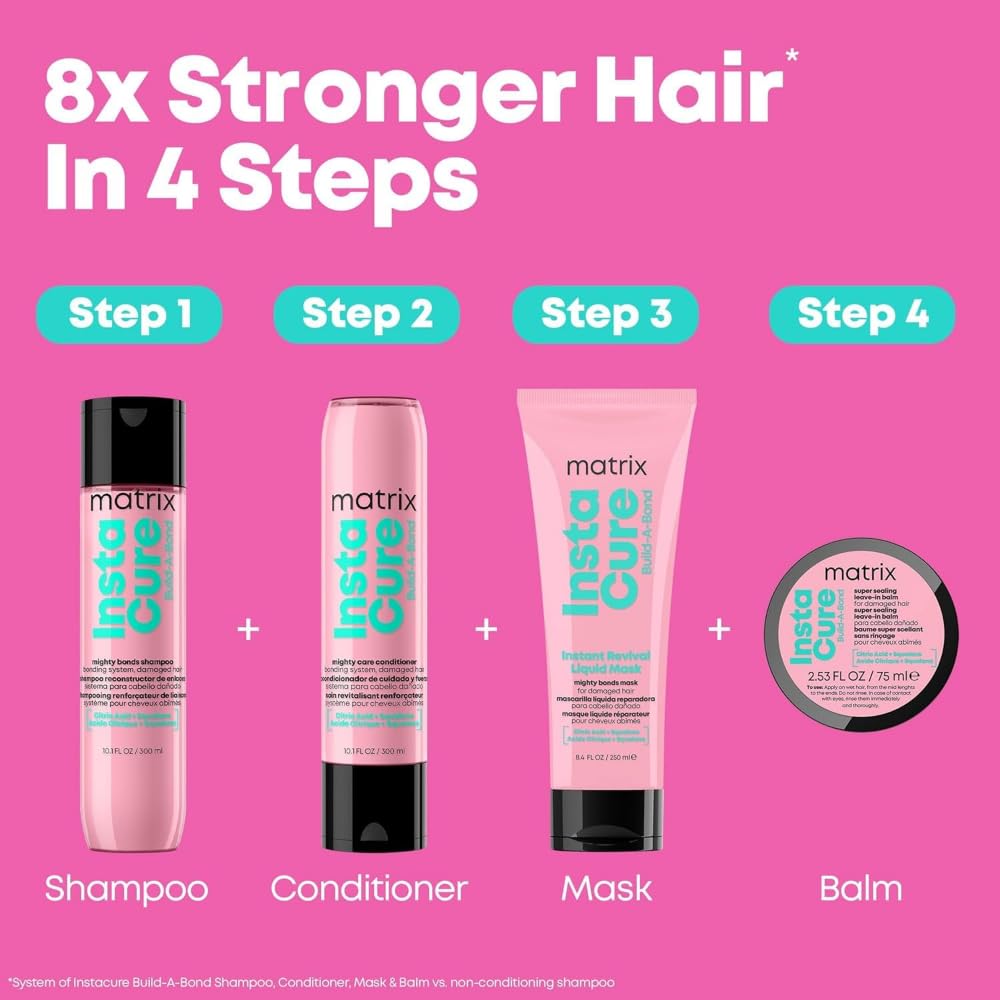 MATRIX kit styled on bathroom shelf for salon-quality at-home convenience