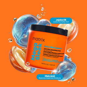 Matrix applied in salon setting demonstrating easier detangling benefit