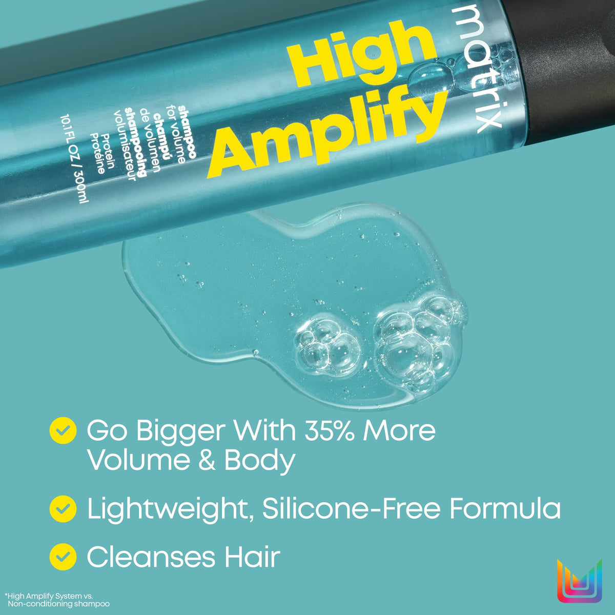 MATRIX shampoo lather texture and suds, demonstrating lightweight cleansing action