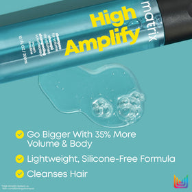 MATRIX shampoo lather texture and suds, demonstrating lightweight cleansing action