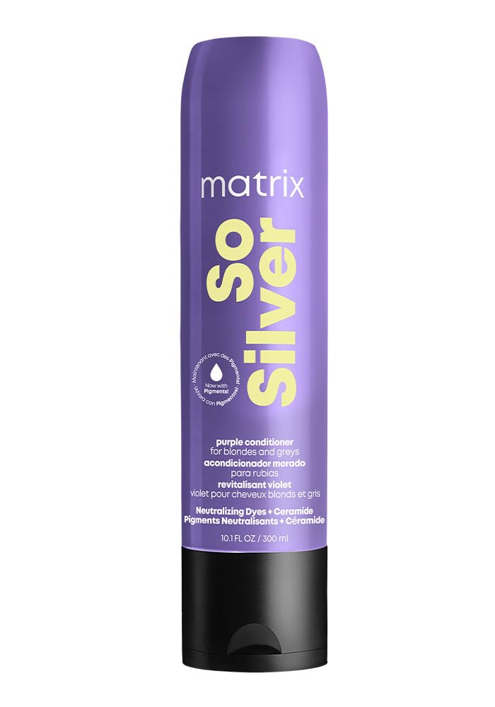 Matrix front packaging displaying purple conditioner and product benefits