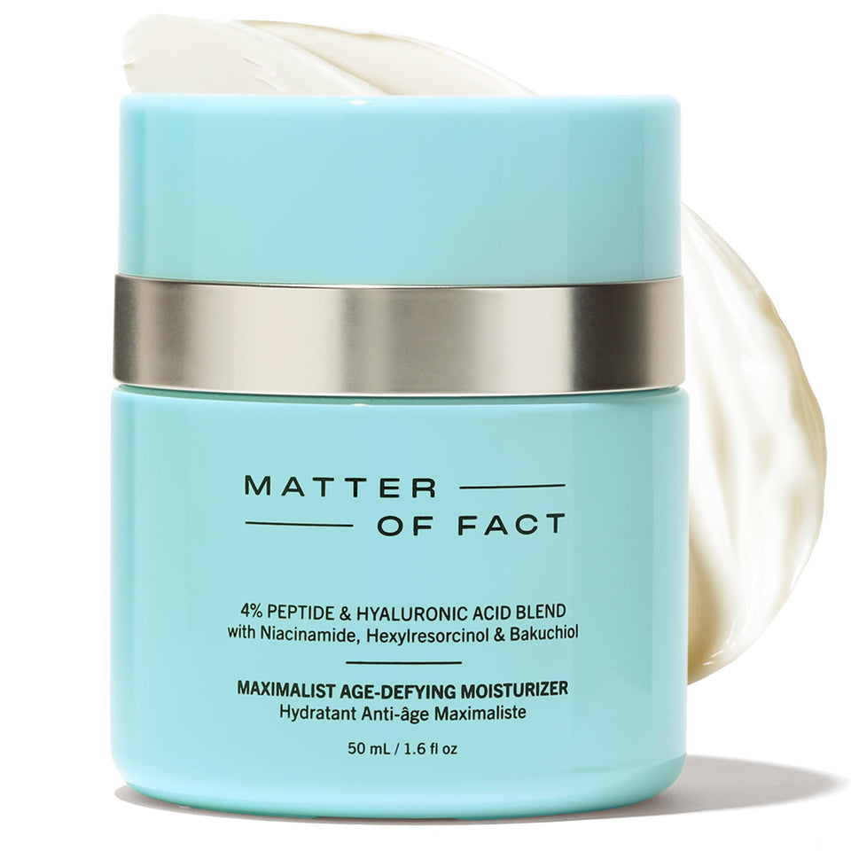 MATTER OF FACT front packaging showing jar and brand, conveys premium hydration