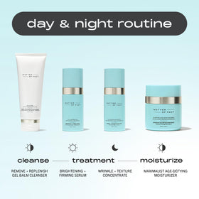 MATTER OF FACT 50ml jar beside ruler, clarifies compact travel-friendly size