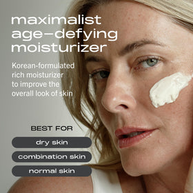 MATTER OF FACT cream texture in jar, highlights rich smooth moisturizing feel