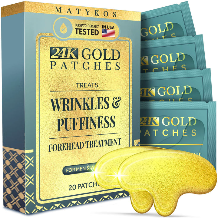Matykos front packaging showing 20 golden sachets and benefits
