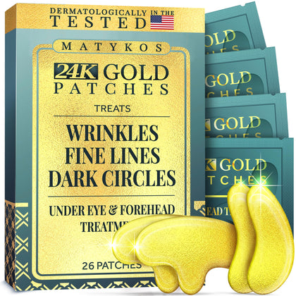 Matykos front packaging showing 26 golden sachets and benefits