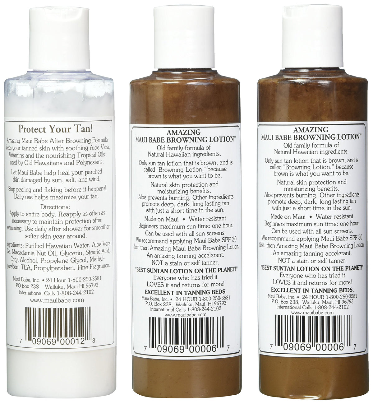 Maui Babe after browning closeup texture to lock in tan and hydrate skin