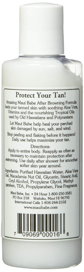 Maui Babe lotion being smoothed on skin to lock in moisture