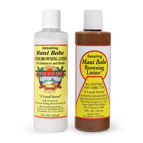 Maui Babe front packaging showing bottle and label with value