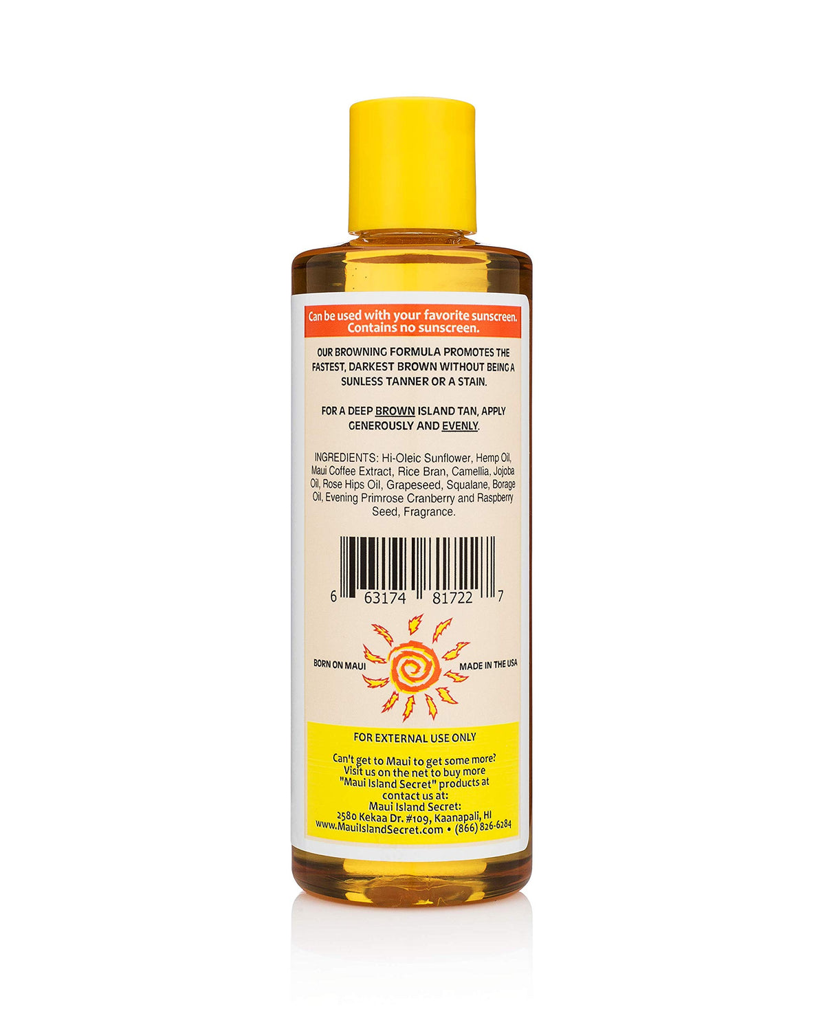 Maui Island Secret oil texture close-up highlighting lightweight absorption and hydration
