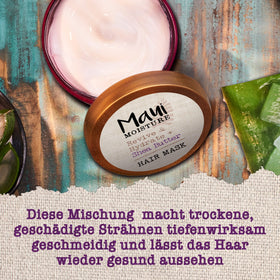 Maui Moisture open jar showing creamy mask texture for rich hydration and easy application