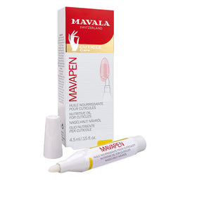 MAVALA front packaging showing compact pen for easy travel
