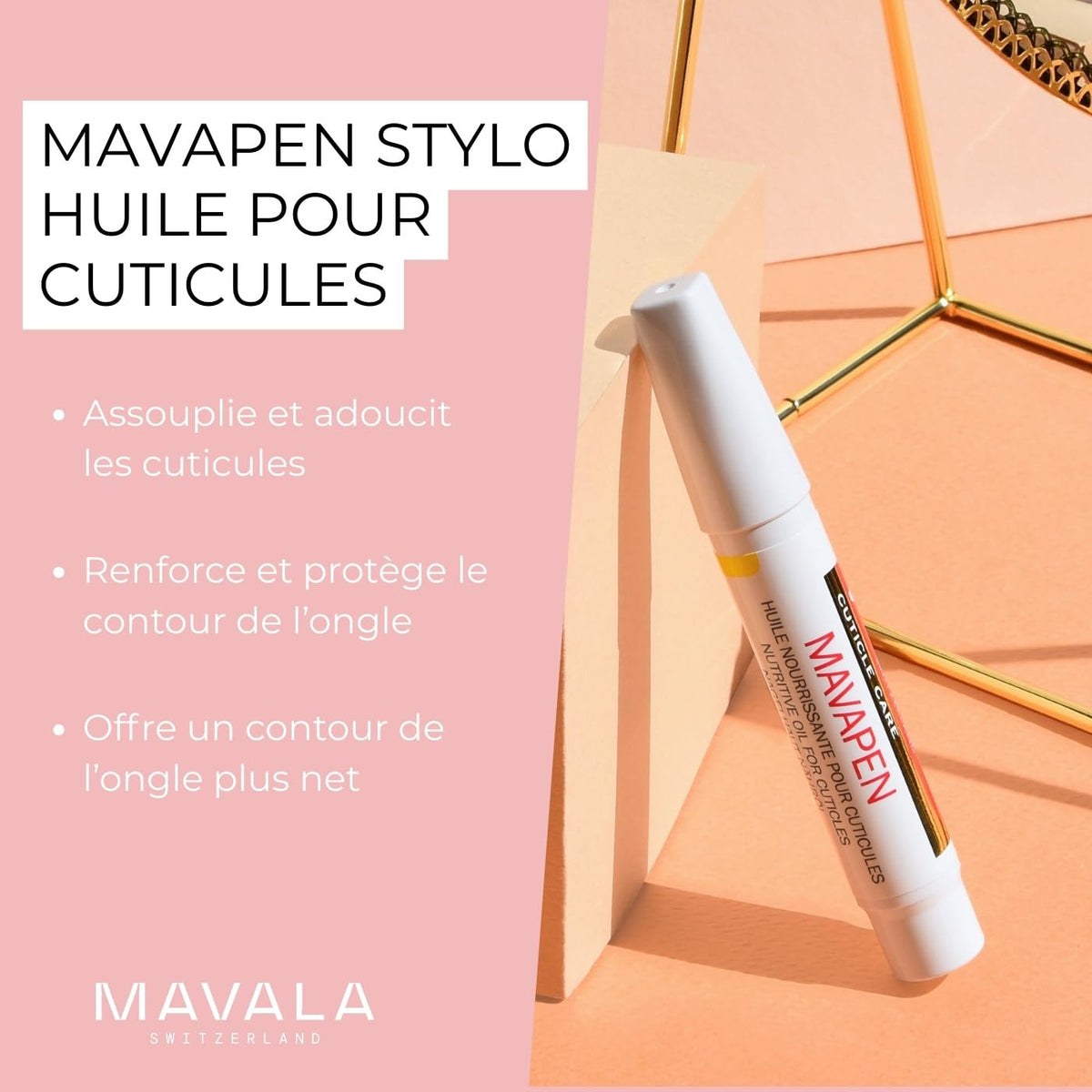 MAVALA oil texture on skin showing non-greasy fast absorption