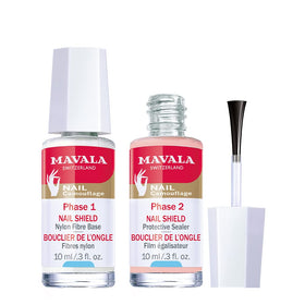 MAVALA open bottles with brushes ready to apply for convenient use