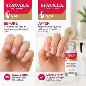 MAVALA brush applicator detail for precise, easy nail coverage