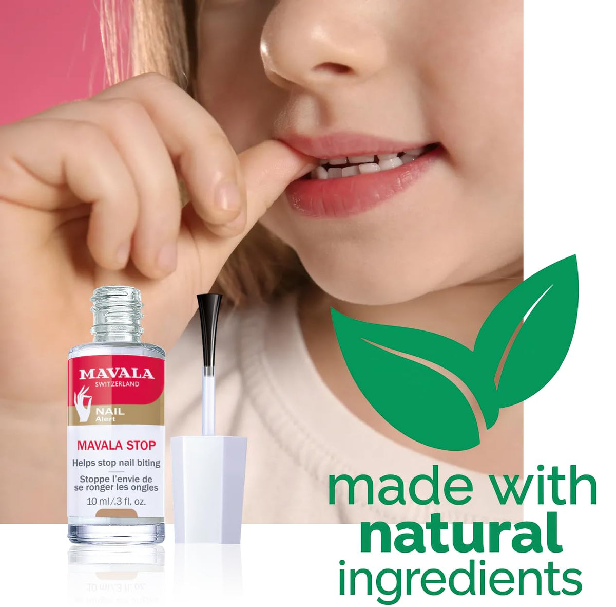 MAVALA close-up of nail surface showing glossy protective layer