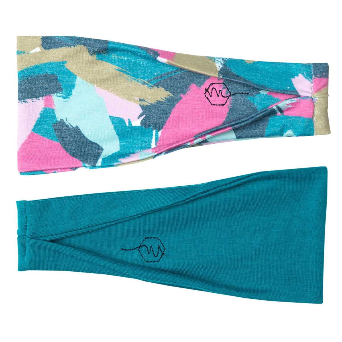 Maven Thread front packaging showing two pink and teal headbands and benefits