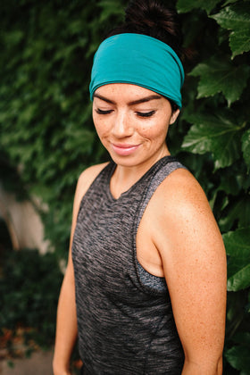 Maven Thread headbands tucked in gym bag for easy grab-and-go convenience