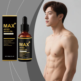 Generic Max+ Afro Ayiti Oil dropper detail highlighting precise dispensing