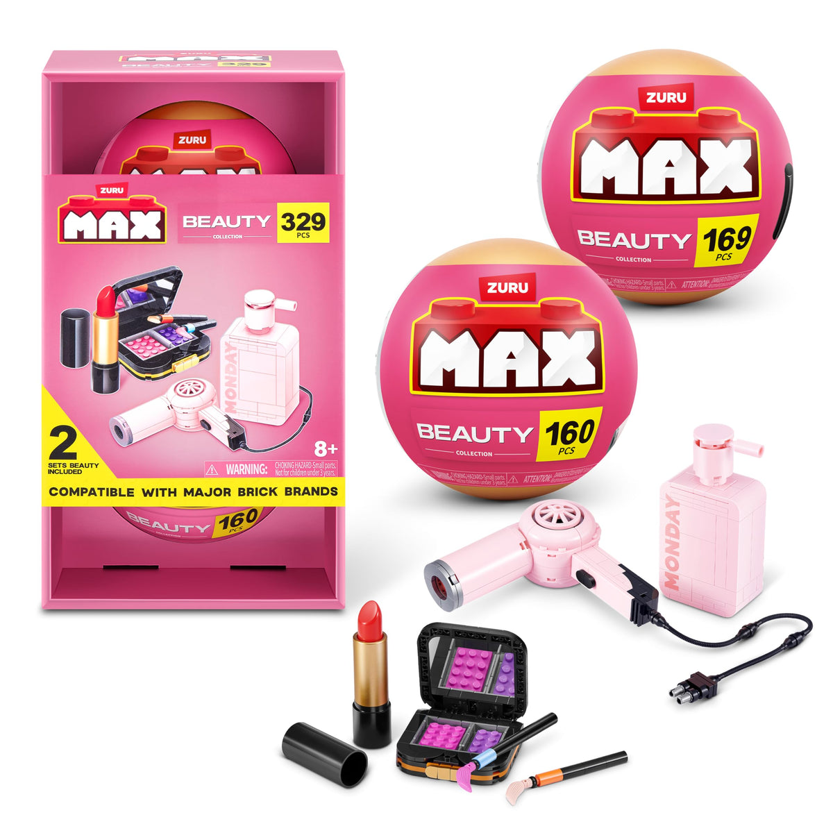 MAX front packaging showing the two-build beauty set and collectible appeal