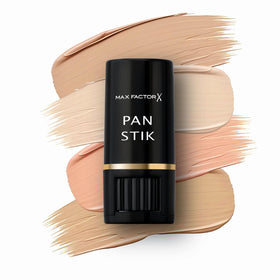 Max Factor Pan Stik being blended with fingers, creates smooth natural coverage