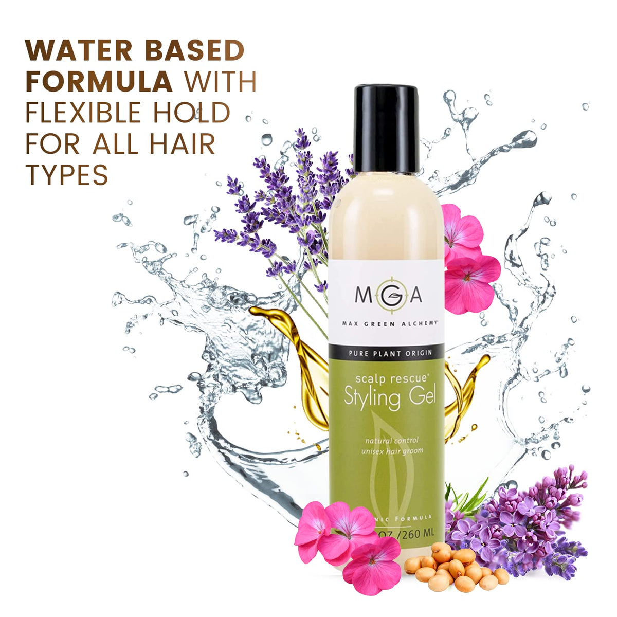 Max Green Alchemy applied to curly hair demonstrating definition and frizz control benefit