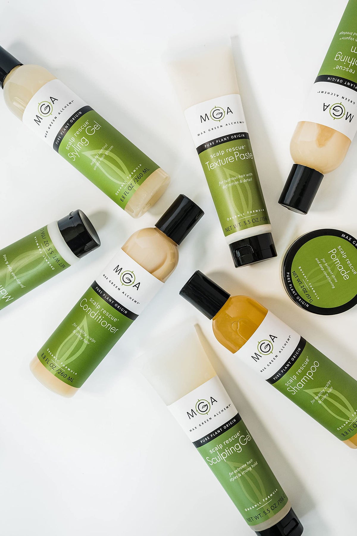 Max Green Alchemy on bathroom shelf in lifestyle scene suggesting everyday grooming use