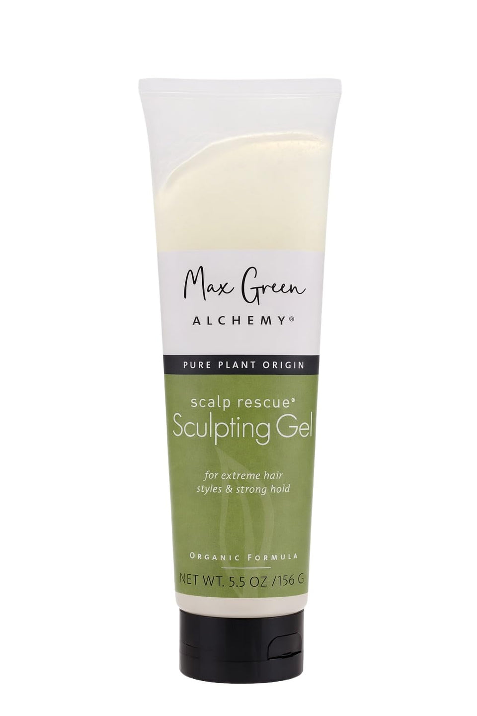 Max Green Alchemy tube front view showing branding and compact size benefit