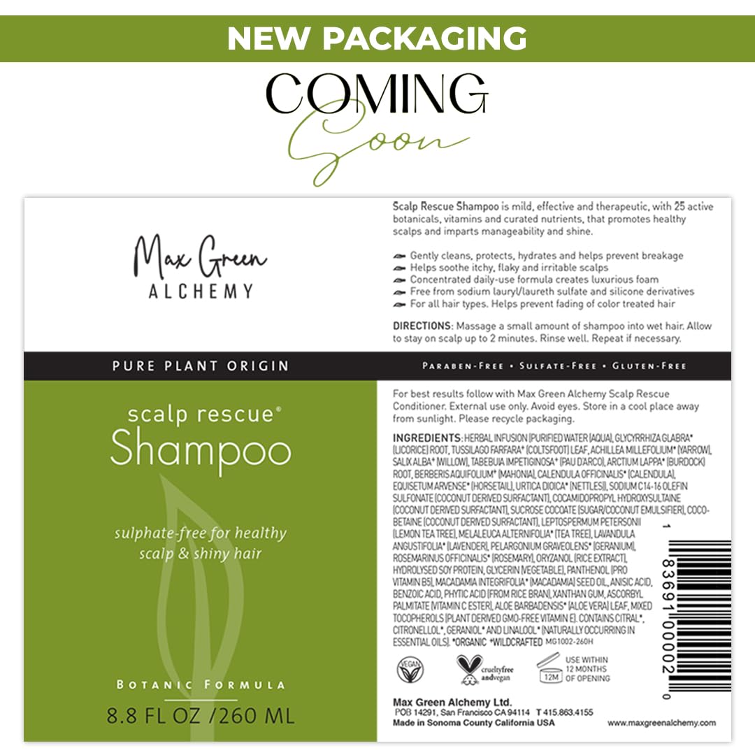 Max Green Alchemy pouring conditioner into hand for easy application