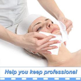 Maxcheck model wearing headband during facial treatment for tidy hair benefit