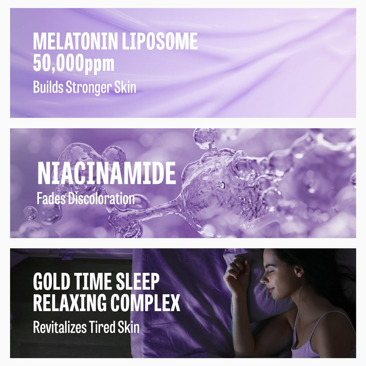 MAXCLINIC on a nighttime vanity conveying relaxed skin routine benefits