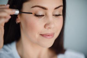 Maxey Cosmetics close-up of serum applied along lash line showing precise control benefit