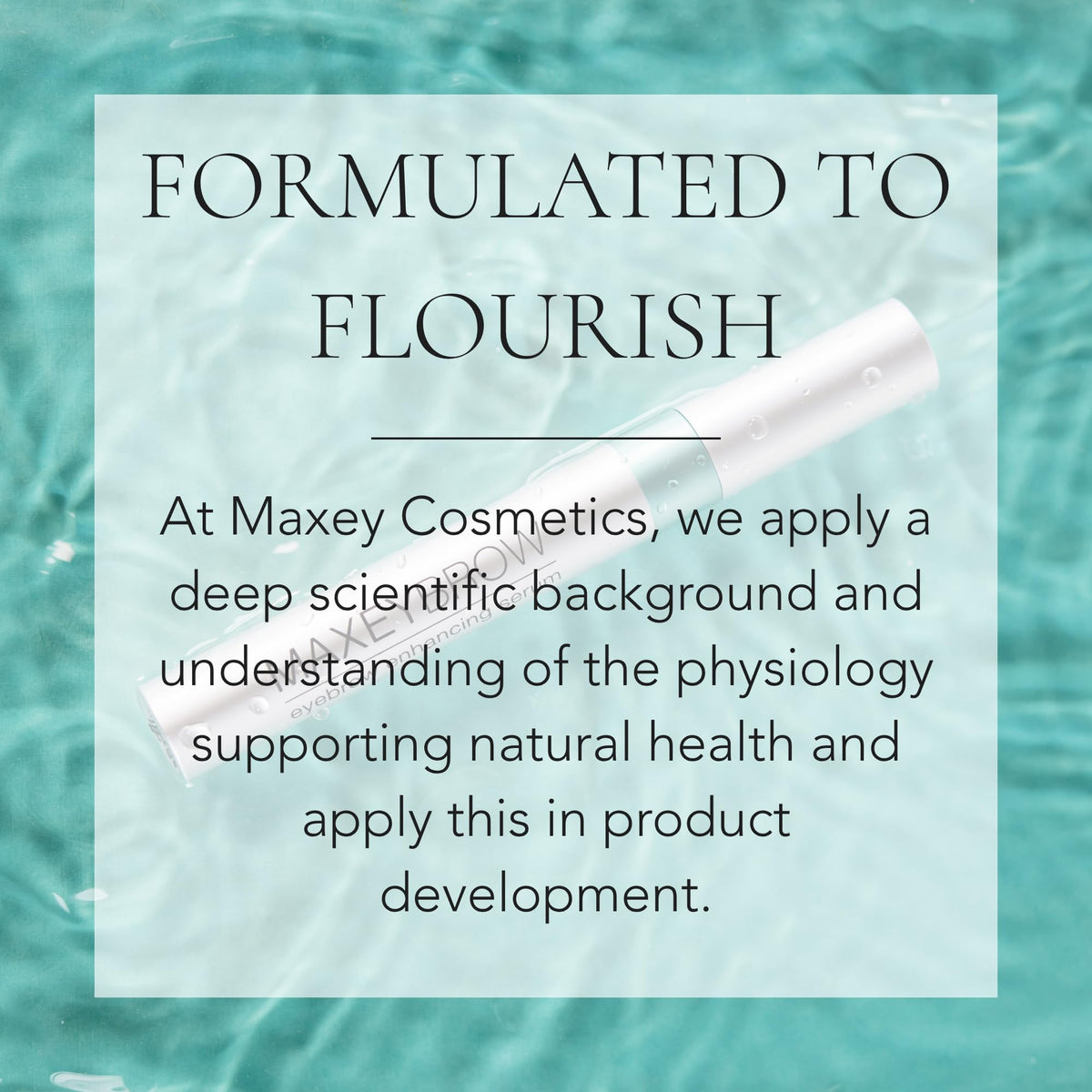Maxey Cosmetics bottle inside travel pouch indicating portability and on-the-go benefit