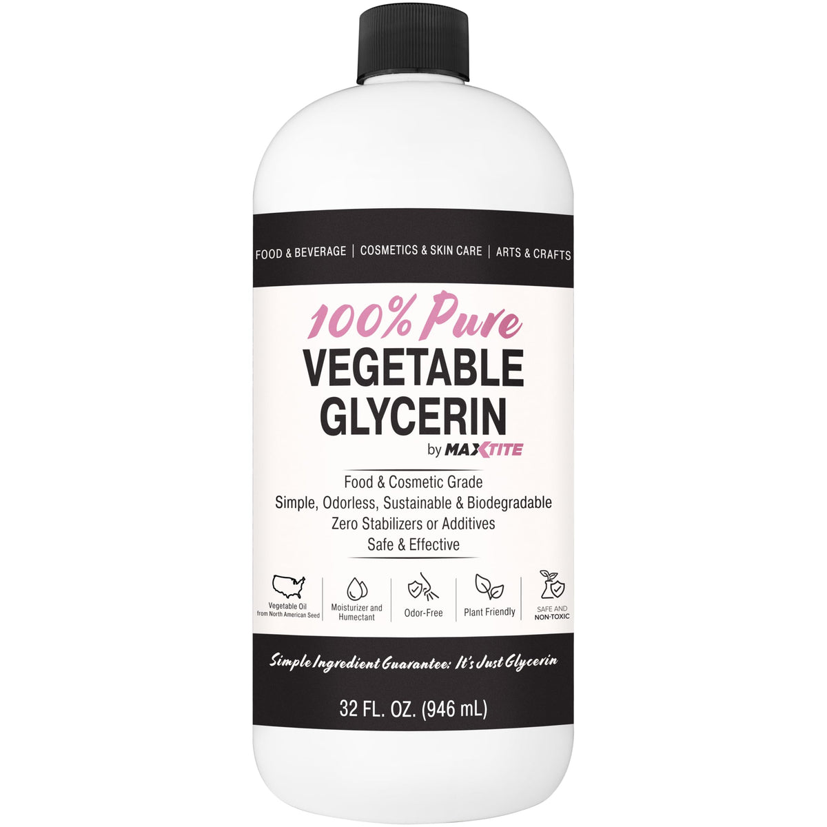 MAXTITE front label on 32 fl oz bottle showing product name and food-grade claim for easy identification