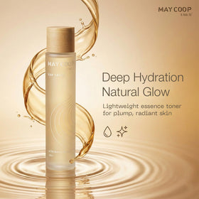 MAY COOP texture close-up of lightweight rice and maple-sap essence absorbing quickly