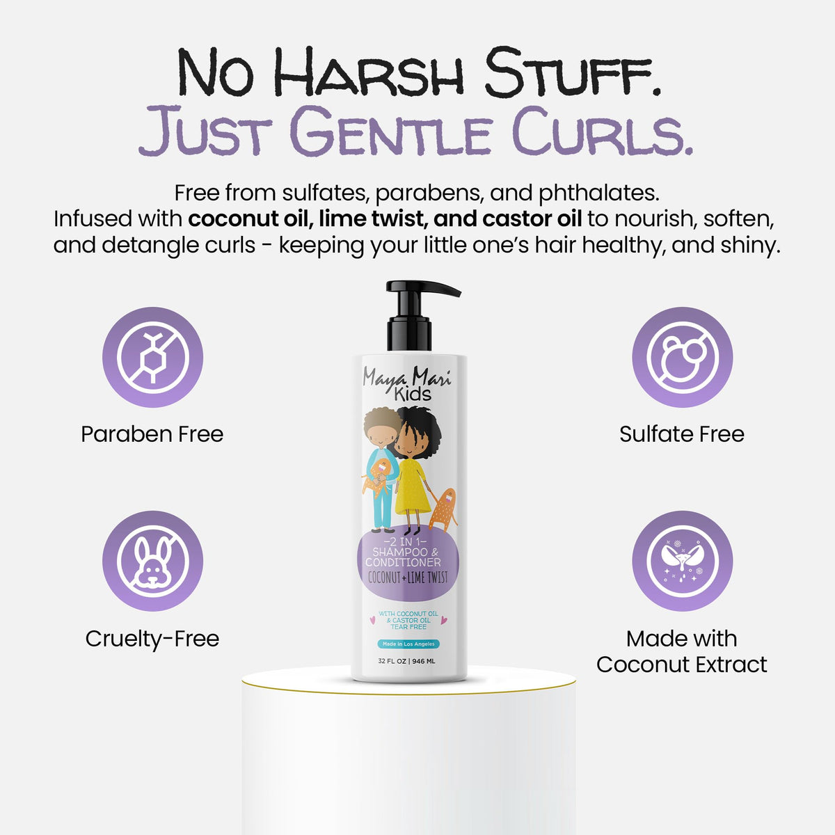 MAYA MARI product label showing clean-ingredient benefits