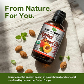 Mayan's Secret oil being worked into hair to improve shine and manageability