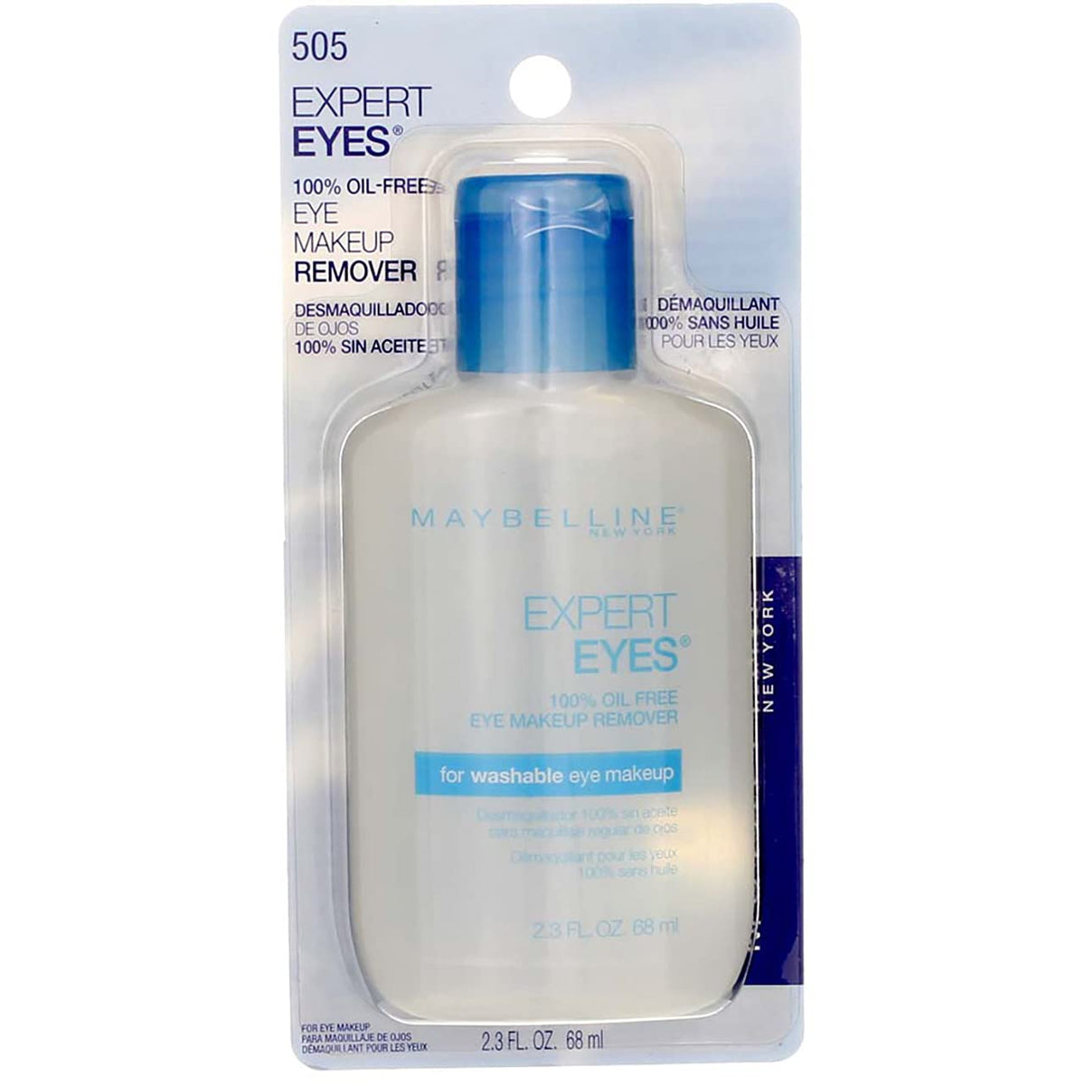 Maybelline on cotton pad removing eye makeup demonstrating gentle, effective benefit