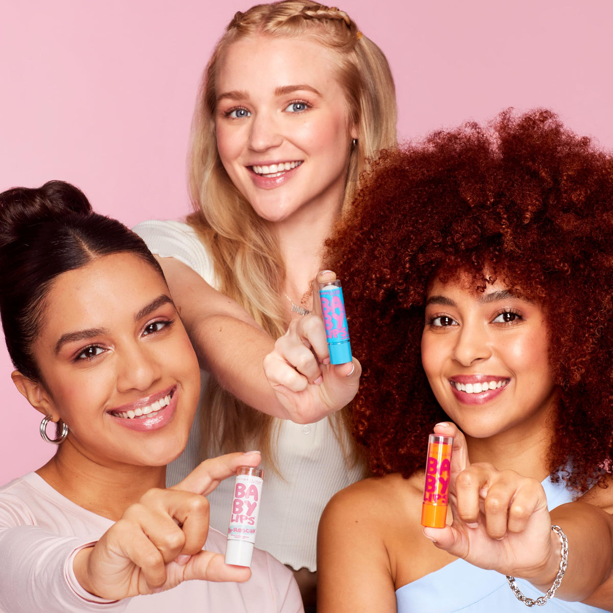 Maybelline Baby Lips Dr. Rescue applied to lips demonstrating soothing tint and comfort