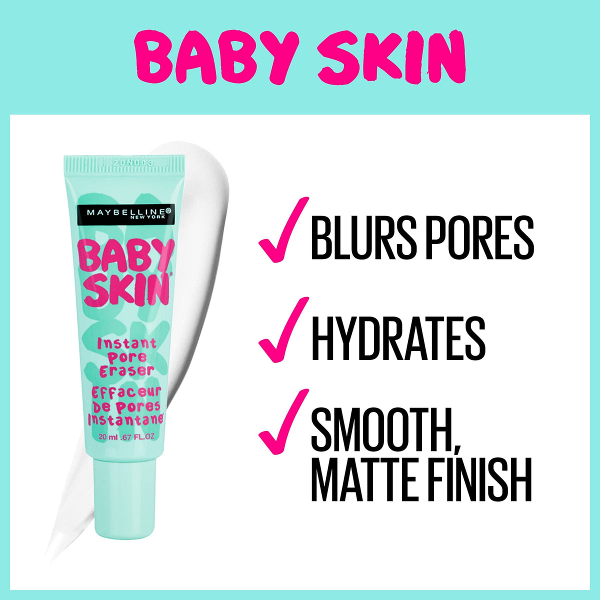 Maybelline application on hand demonstrating blendability and instant pore smoothing