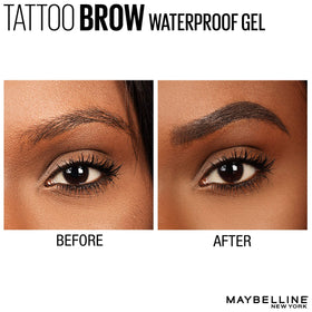 MAYBELLINE before and after brows comparison illustrating fuller look