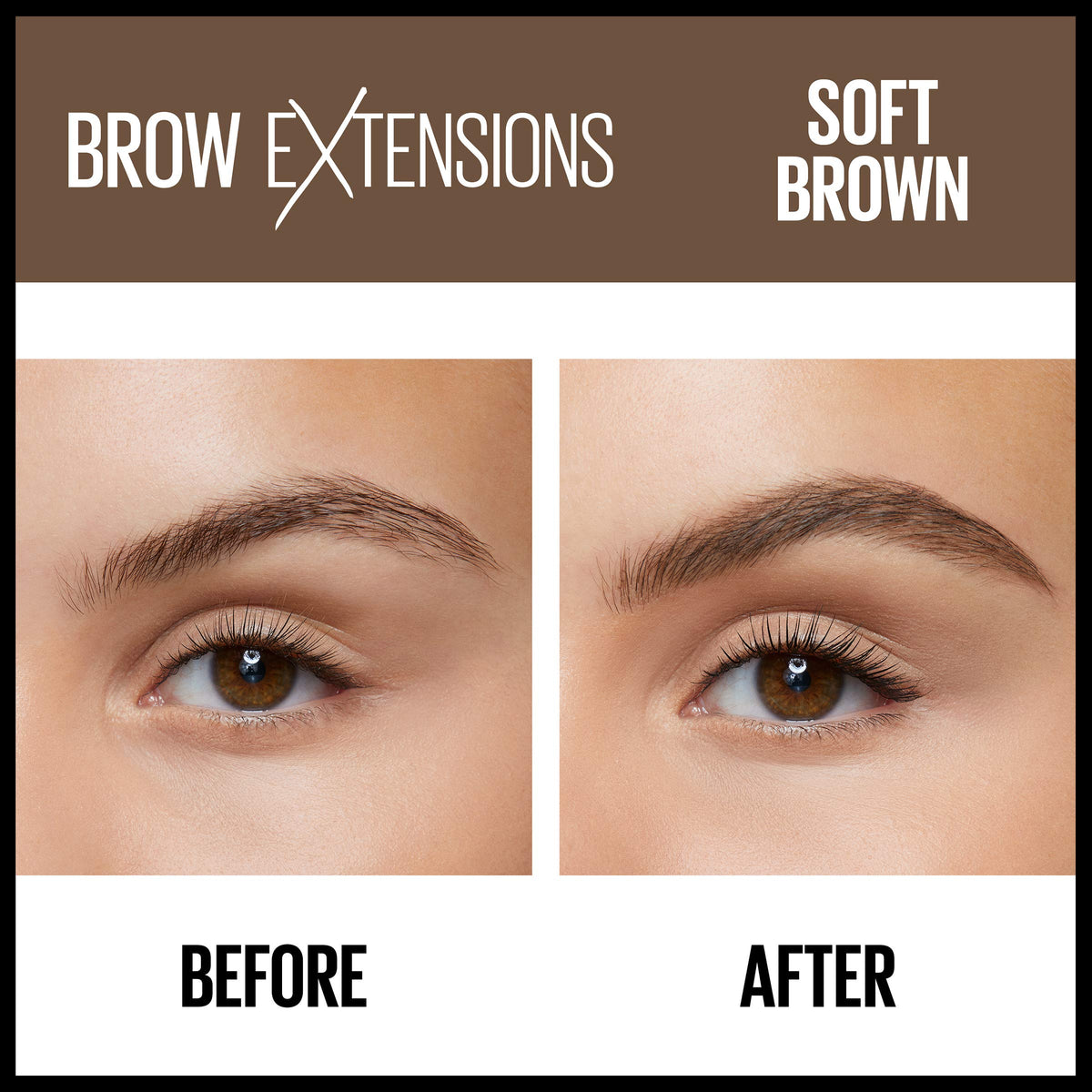 MAYBELLINE close-up of fiber texture demonstrating fuller-looking brow effect